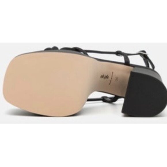 Cult Gaia Moriah Platform High Block Heel Sandal Black Size 7 New In Box - Picture 16 of 16